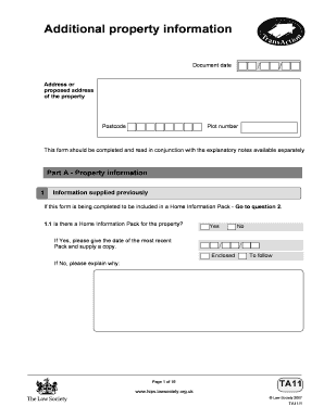 Property Information Form