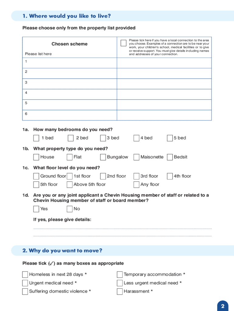  Together Housing Application Form 2010