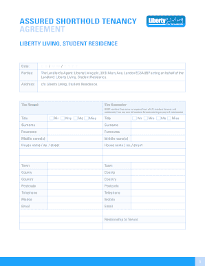 Assured Shorthold Tenancy Agreement Template Word  Form