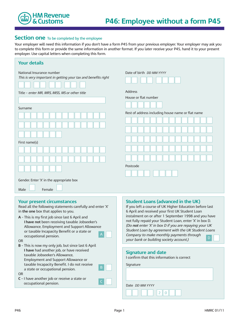  P46 Form 2011-2024