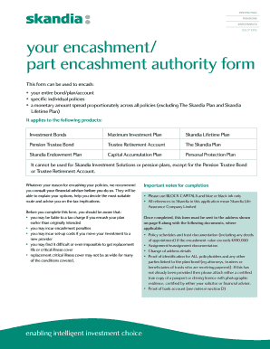 Skandia Part Encashment Form to Print