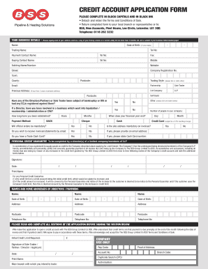 Bss Account Form