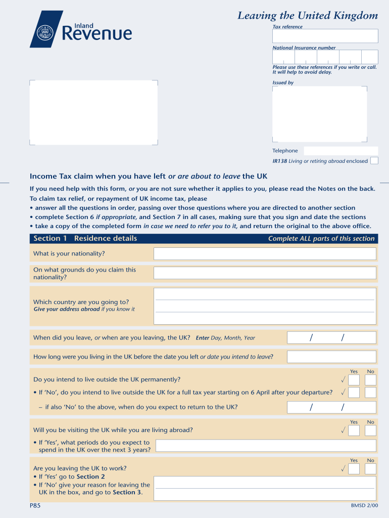  P85 Form Print 2000