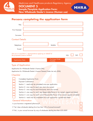 Dealership Form Format in Word