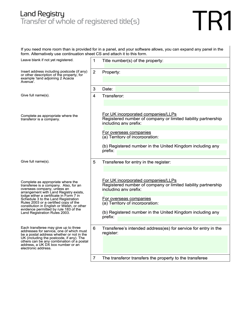 Tr1 Form