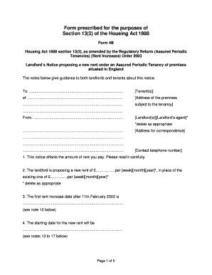 Section 13 Rent Increase Form Download