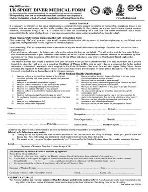 Bsac Medical Form