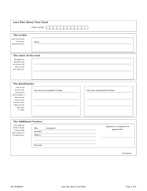 Bare Trust Agreement Template  Form