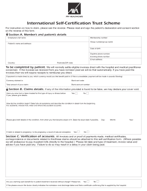 Axa Cashback Claim Form