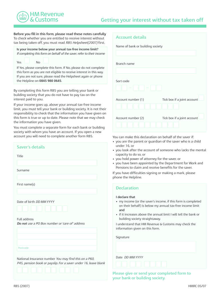 Printable Blank P45 Form PDF