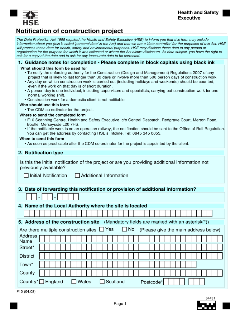 F10 Form Template