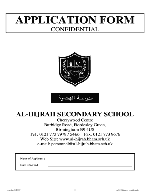 Al Hijrah School Ziarat Admission Last Date  Form