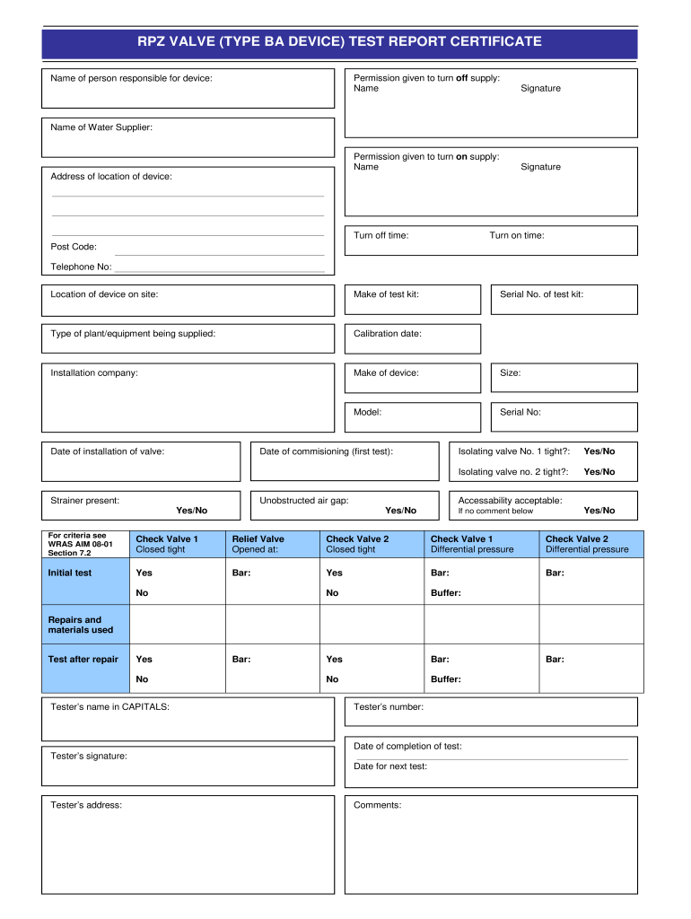Get and Sign Rpz Test Sheet  Form