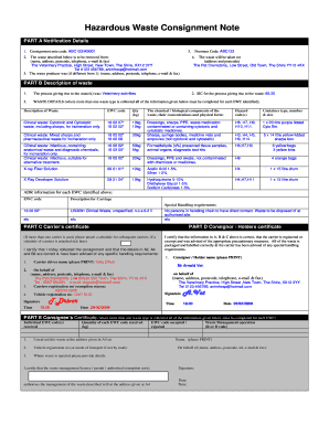 Consignment Note Format