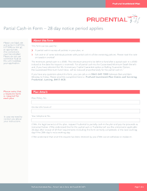 Prudential Investment Plan Withdrawal Form