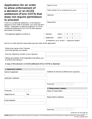 Cot3 Form Download