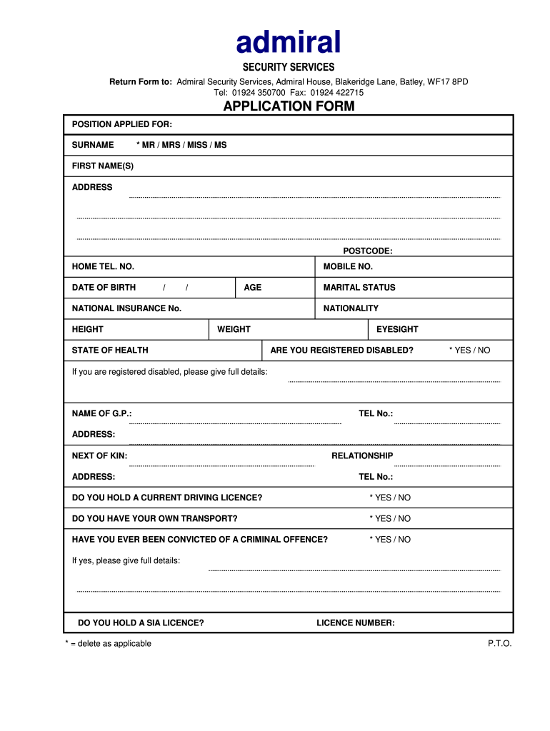 Admiral Security Virtual Office Login  Form