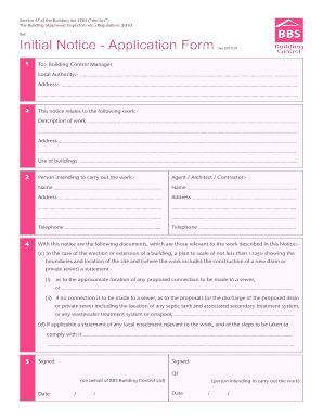 Bbs Building Control  Form