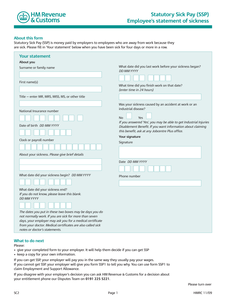 Ssp1 Form