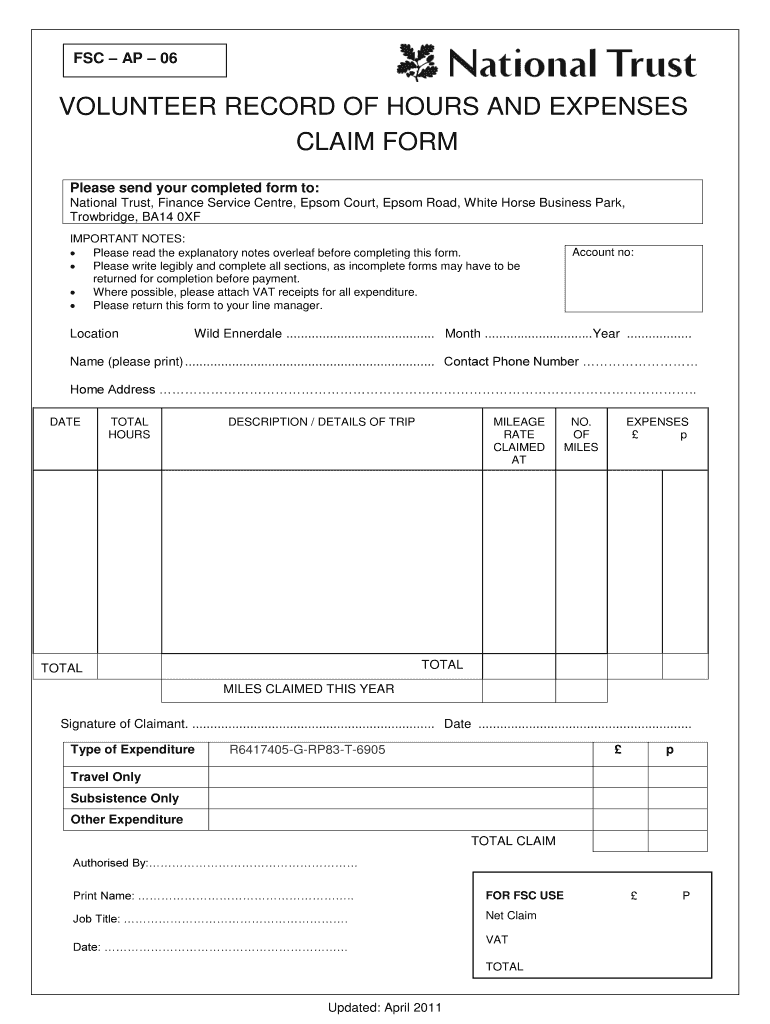 My Volunteering  Form