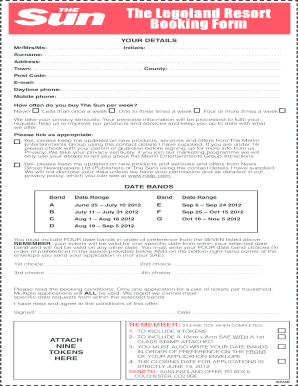 Sun Legoland  Form