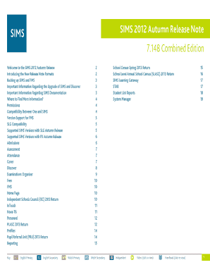 SIMS Autumn Release Note Capita Children's Services Form