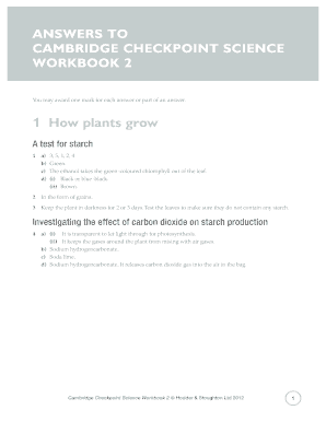 Cambridge Checkpoint Maths Workbook 2 Answers PDF  Form
