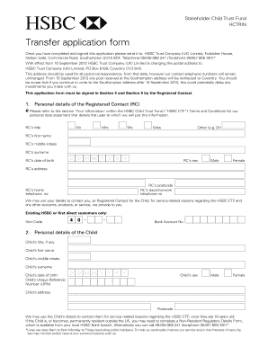 Transfer of Funds Form