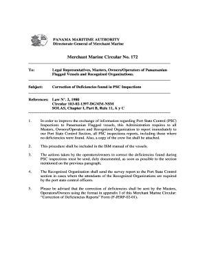 Panama Maritime Authority  Form