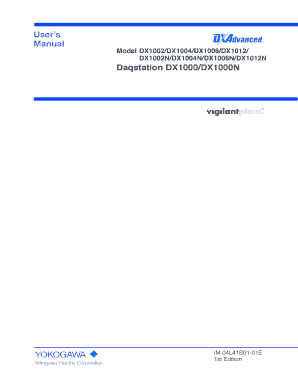 Yokogawa Recorder Dx 1000 Manual  Form