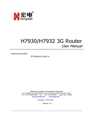 H7932 Router Operat Ing Manual Form