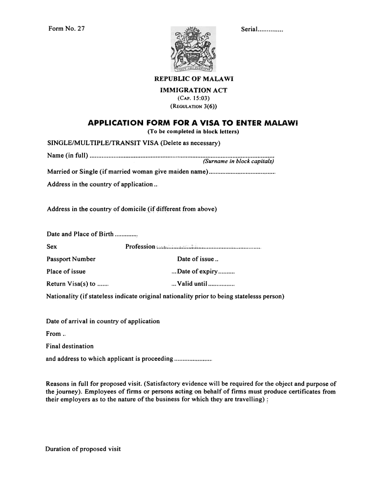 Get and Sign Malawi Form