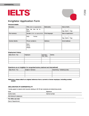 Ielts Application Form Filled Sample