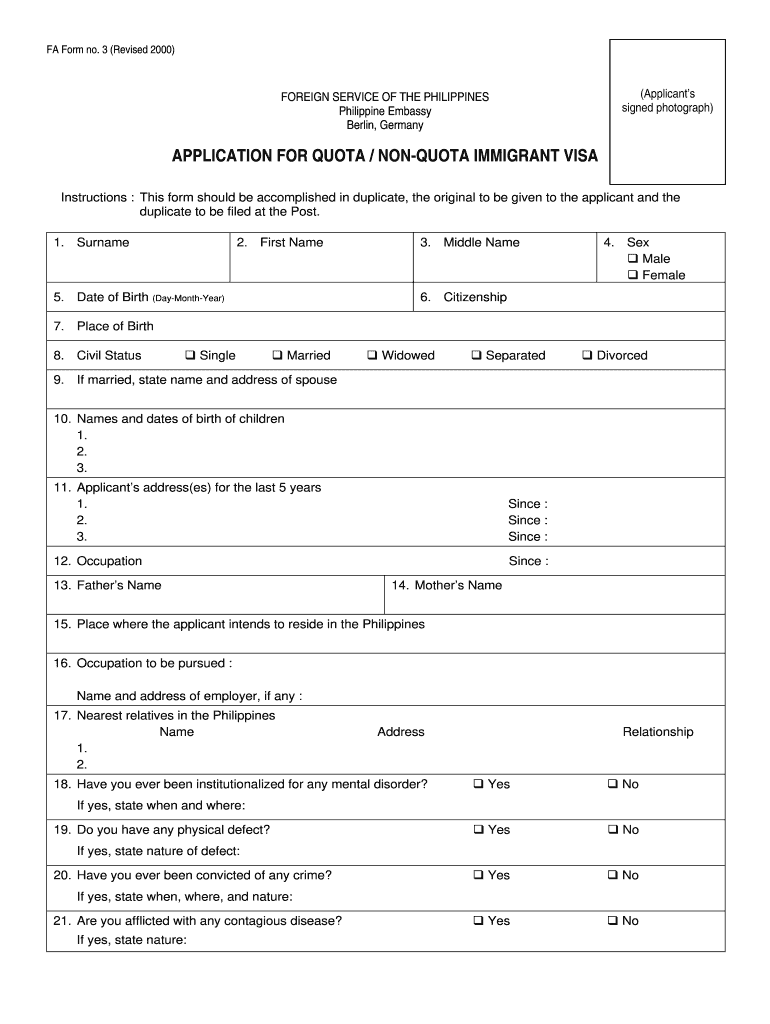  Fa Form 3 2000-2024