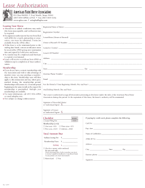 Lease Authorization Wittelsbuerger  Form