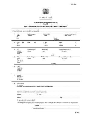 Bda Form