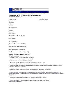 Oguk Medical Form PDF