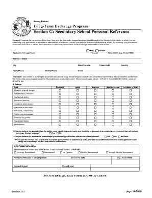 Character Reference Form