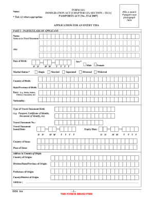 Form14a Passport Act No 33 of