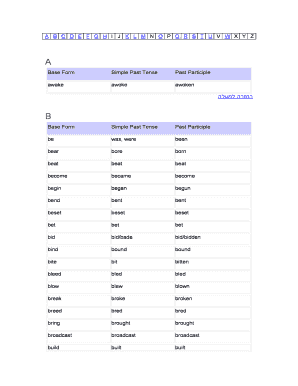 Past Tense of Fill  Form