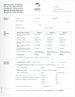 Insurance Form