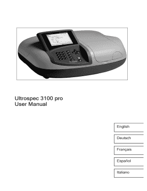 Ultrospec 3100 Pro  Form
