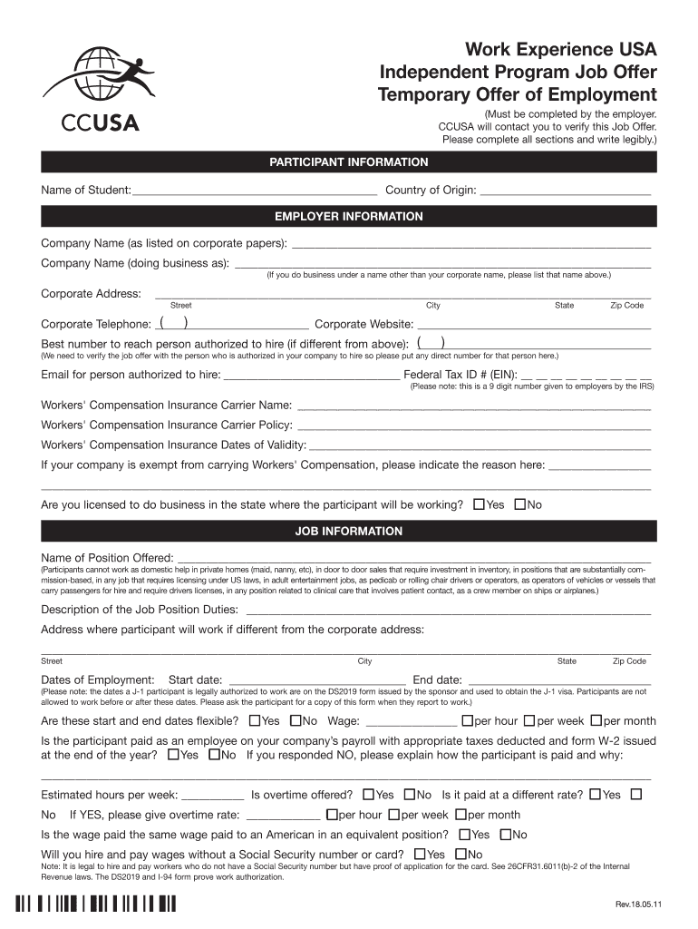  Wc Offer of Temporary Modified Duty Form 2011-2024