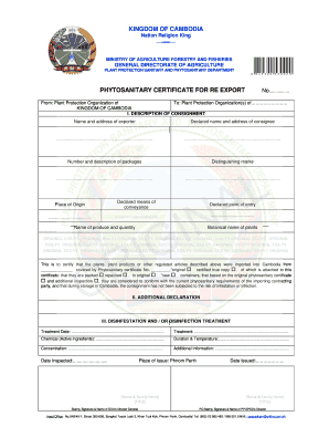 Phytosanitary  Form