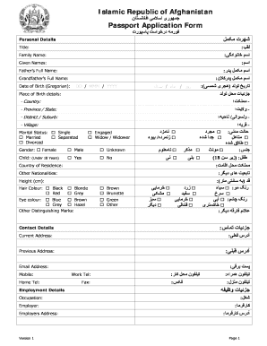 Afghanistan Tazkira Format PDF