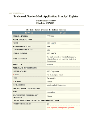 Pto Form 1478 Rev 92006