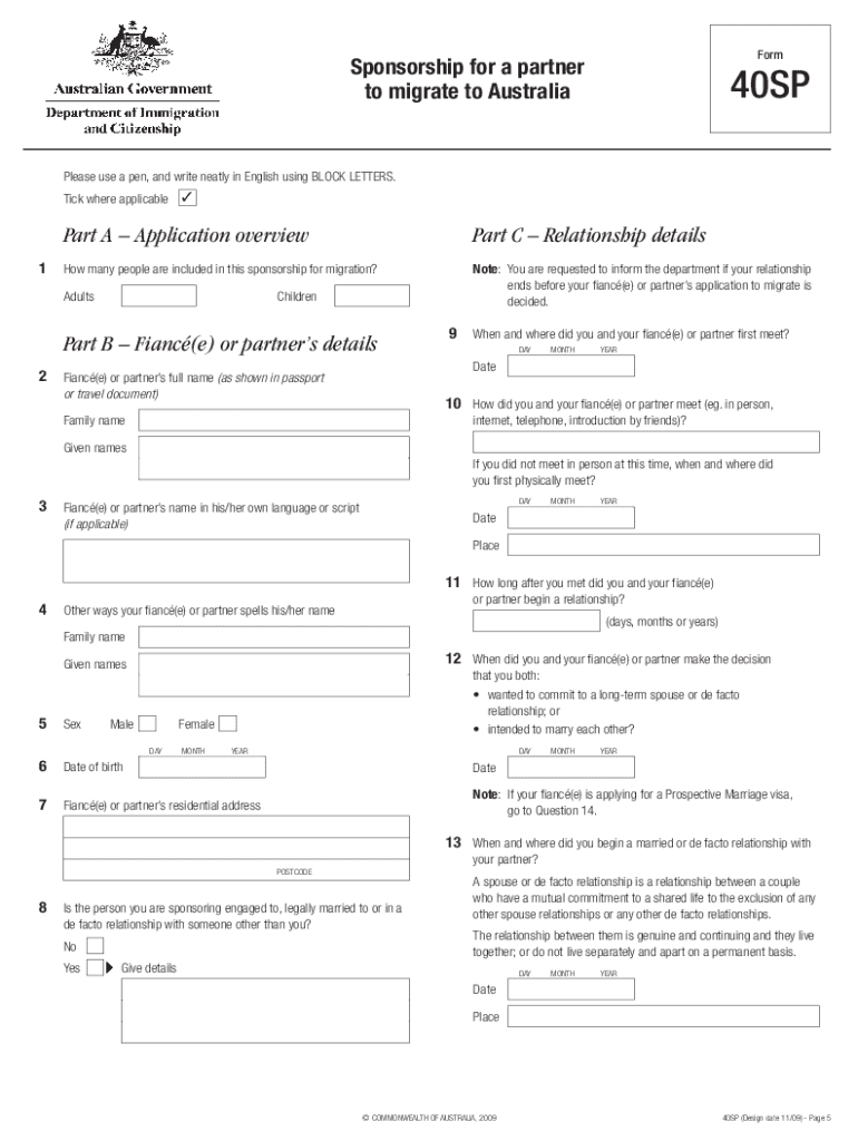  Form 40sp 2009