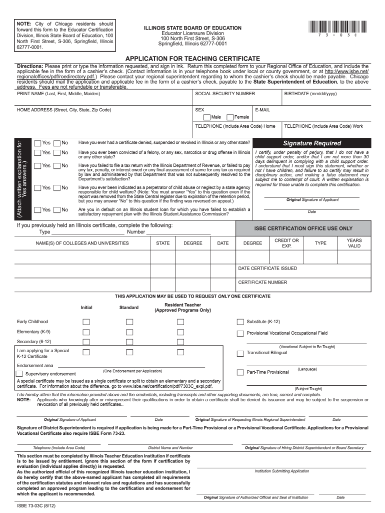  How to Fill Form73 2012-2024