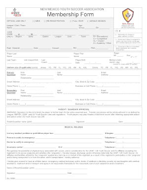 Nmysa Membership Form