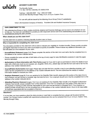 Unum Accident Claim Form